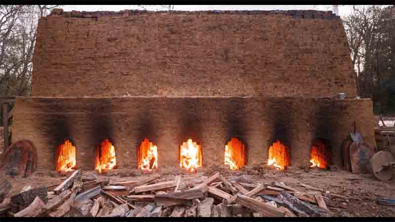 ۴. سوزاندن آجر-طرز تهیه آجر